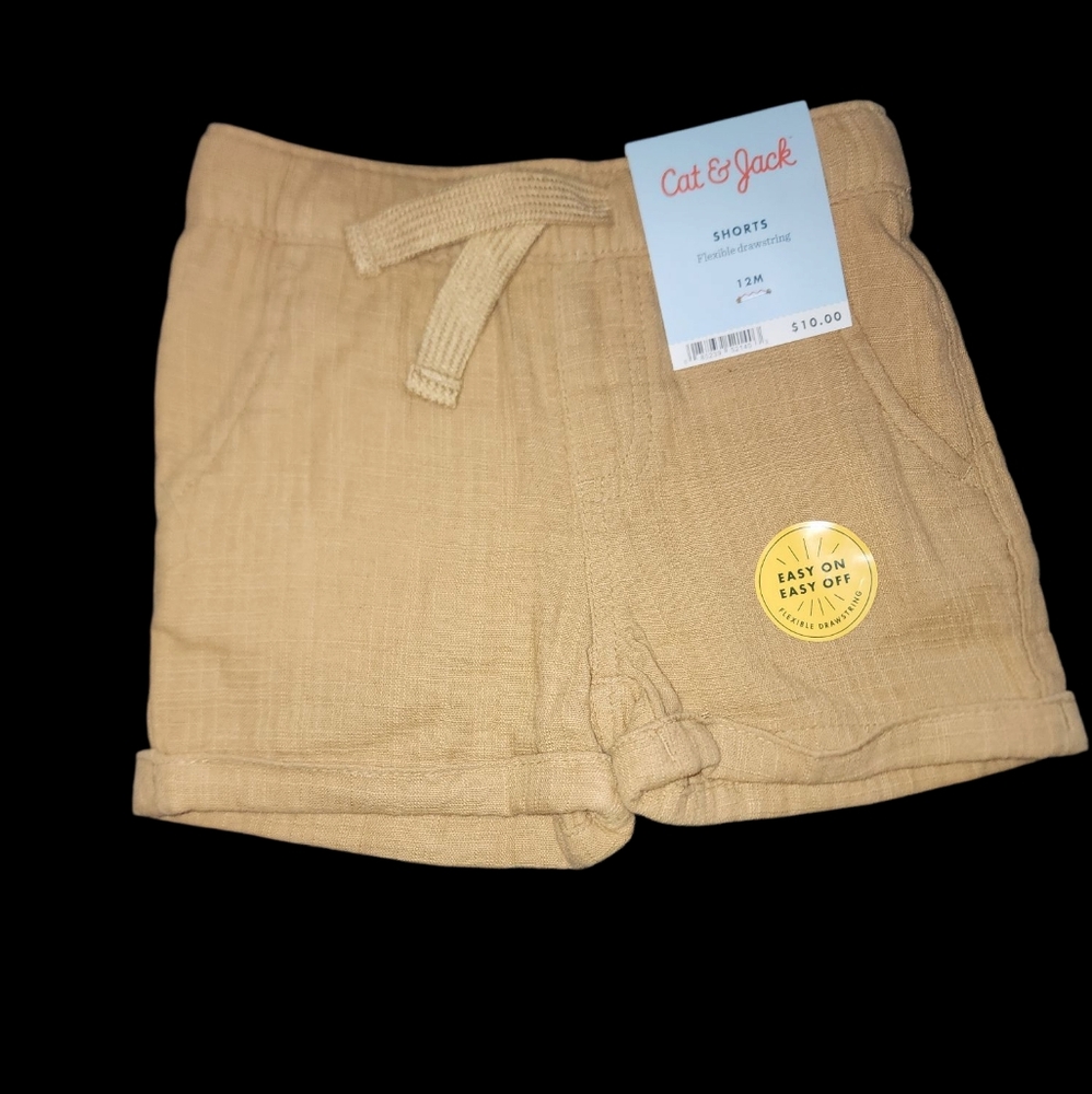 Cat & Jack Yellow Dress, Tan Shorts, and Purple Romper Set. 12 Month NWT - Picture 4 of 5